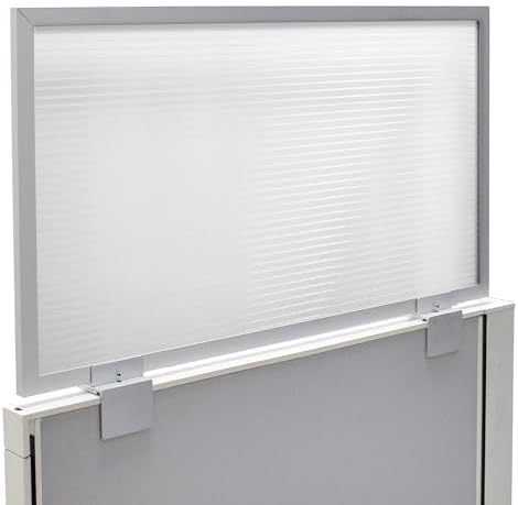 OBEX Screen Extender Polycarbonate Desk Privacy Panel & Divider for Office Cubicle, 24" x 72", Translucent