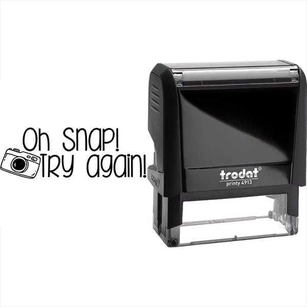 Custom Self-Inking Book Stamps | 49 Designs | Fun Phrases | Grading Made Easy | Classroom & Library Stamps (Oh Snap!, Xtra Wide)