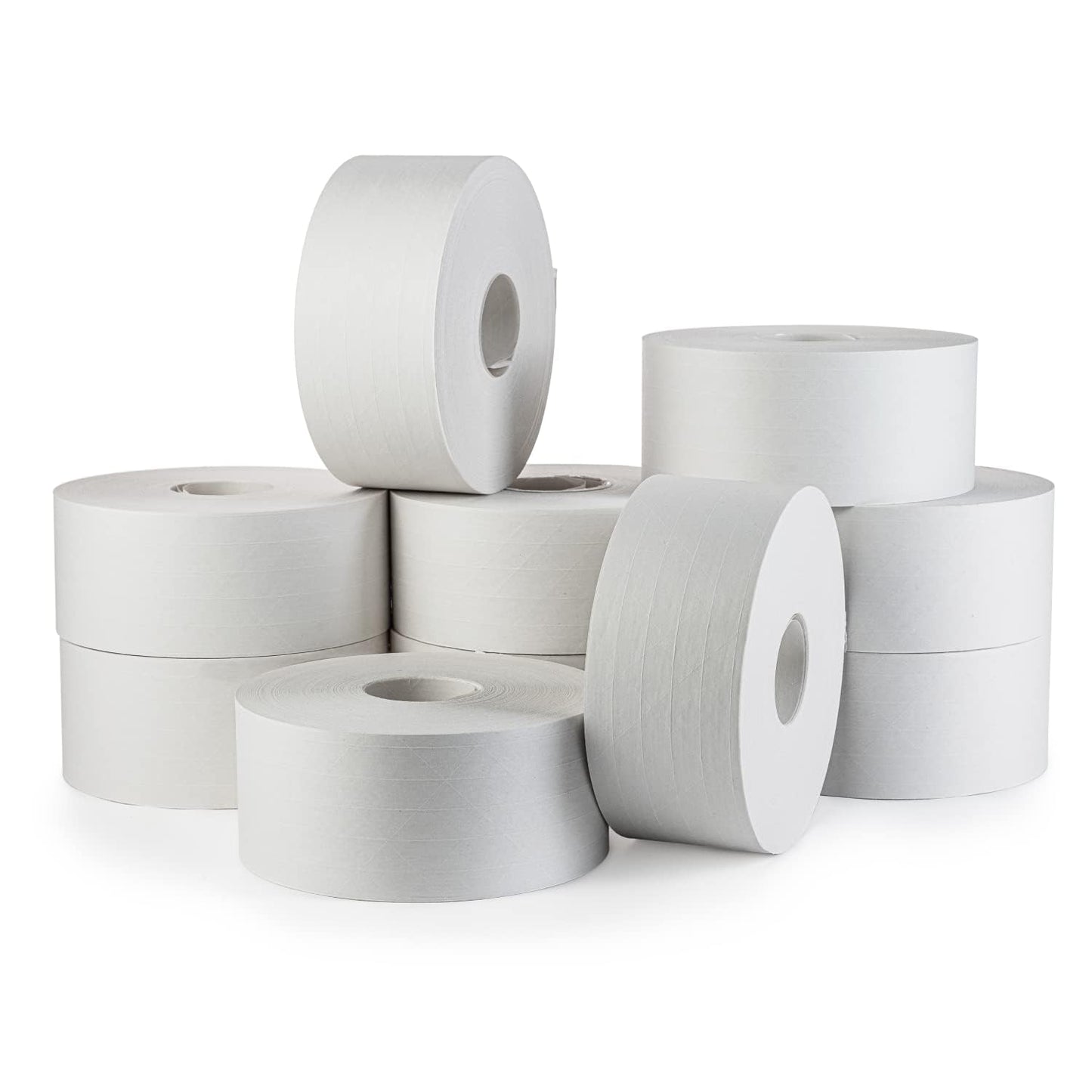IDL Packaging 3" x 375 feet Reinforced Water-Activated Kraft Gummed Tape 70lb Thickness (Pack of 10) - Secure Paper Packing Tape for Secure Carton Sealing - Heavy-Duty for All Conditions, Brown