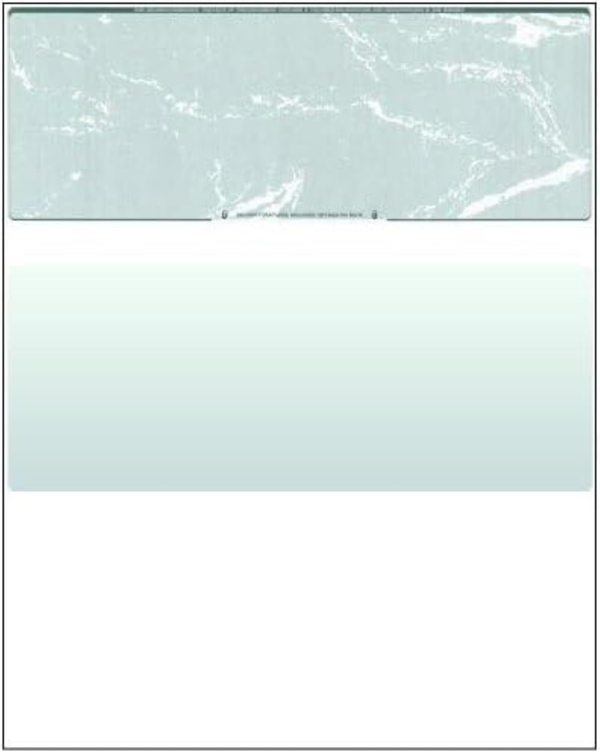 Compuchecks Check on Top Blank Check Paper - 2500 Pack, Quick-Books & Laser Printer Compatible - Security Business Checks with Voucher - 8.5" x 11" Green Marble