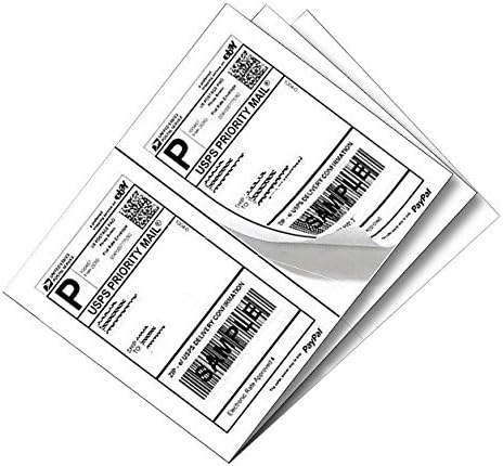 9527 Product Half Sheet Self Adhesive Shipping Labels for Laser & Inkjet Printers White Blank,2 Labels per Sheet (10000 Labels)