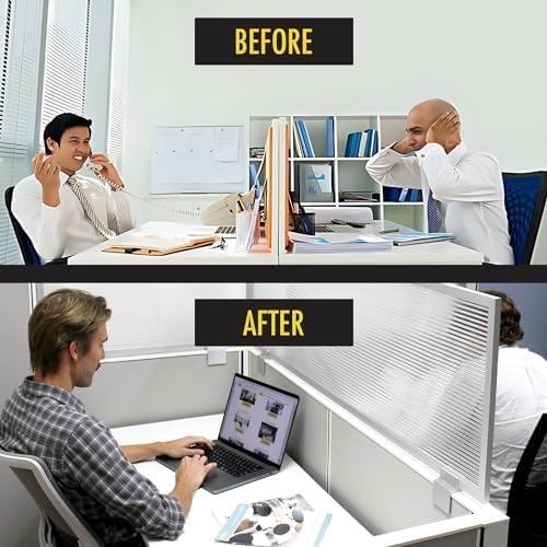 OBEX Screen Extender Polycarbonate Desk Privacy Panel & Divider for Office Cubicle, 24" x 66", Translucent