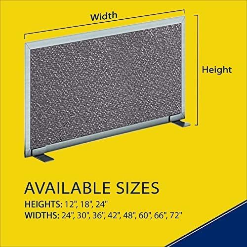 OBEX Acoustical Free Standing Privacy Screen, Cubicle Accessories Desk Privacy Panel, Desk Dividers for Office, Office Furniture Partitions Portable Sound Proof Dividers, 18" x 60", Graphite