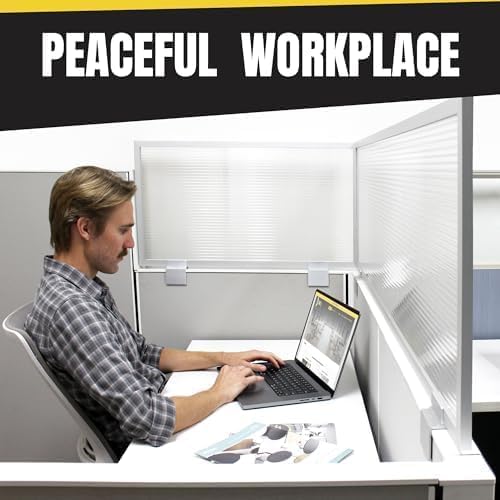 OBEX Screen Extender Polycarbonate Desk Privacy Panel & Divider for Office Cubicle, 24" x 30", Translucent