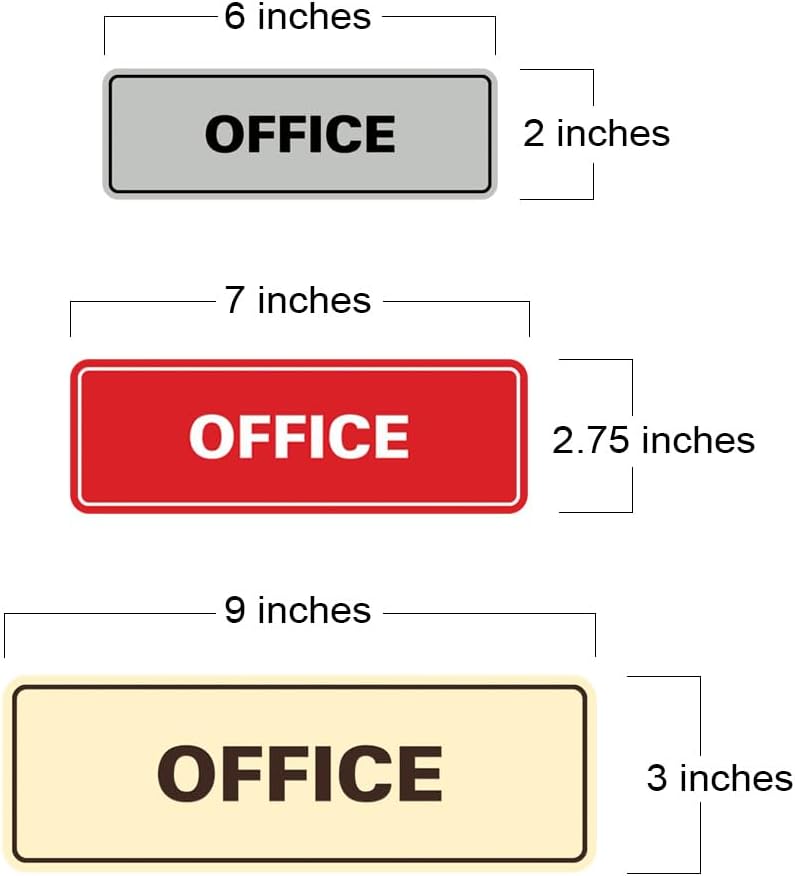 Signs ByLITA Standard Office Sign - Professional Business Signage - Easy to Install (Lt Gray) - Medium 1 Pack