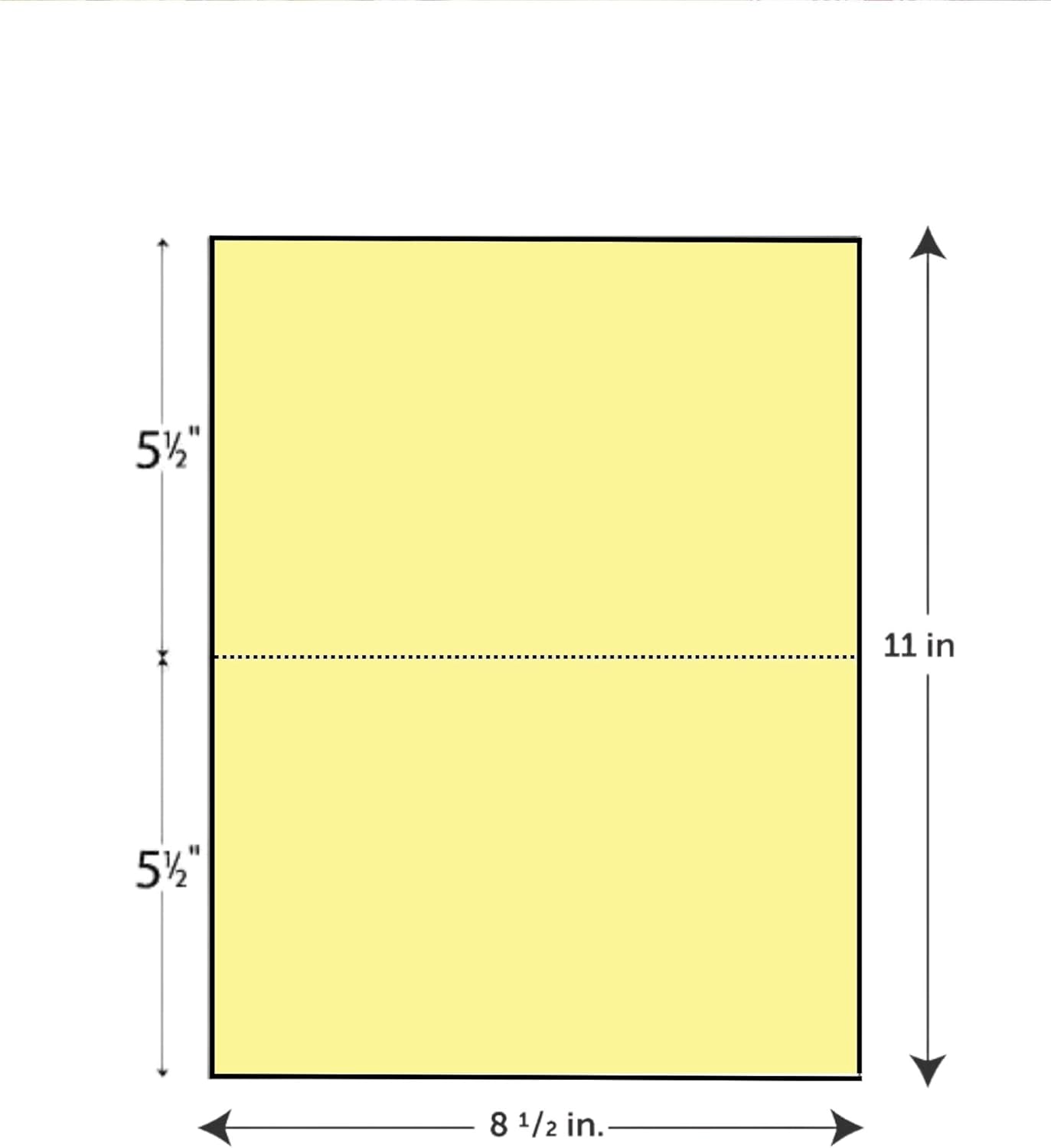 Limited Papers (TM) 8.5x11 Perforated Paper, 20/50 Pound, 75 GSM, Variety of Perforation Sizes and Colors, for Forms, Tickets, Postcards, Business Cards. (Blue, 2 up - horizontal 5.5”)