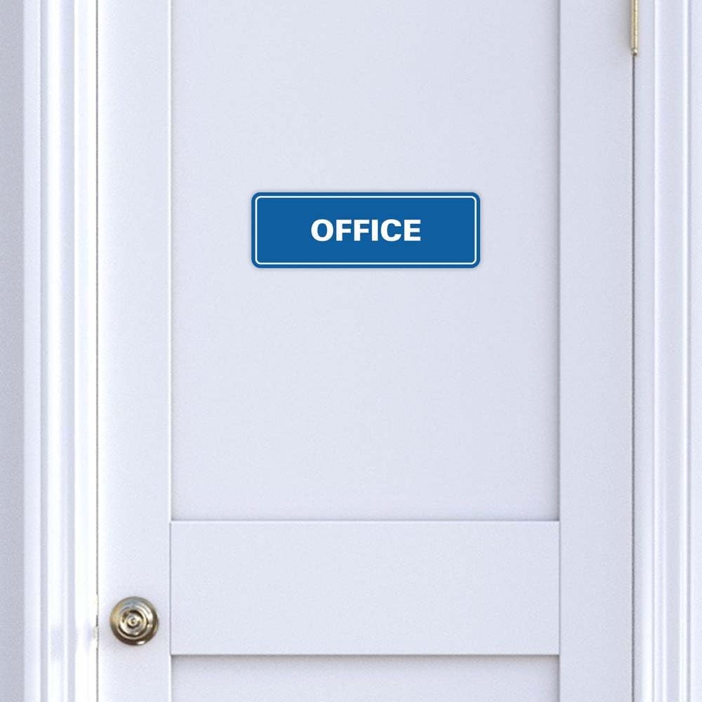 Signs ByLITA Standard Office Sign - Professional Business Signage - Easy to Install (Brushed Silver) - Large5 Pack