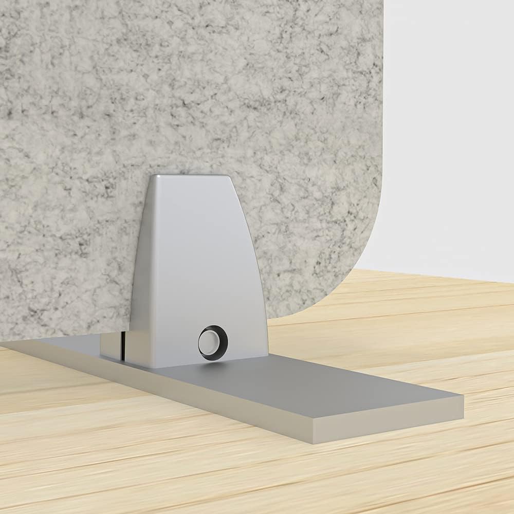 Freestanding Acoustic Desk Divider with Mount | Eco-Friendly Privacy Screen Panel | Noise Reducing Desk Partition | Tackboard Option & Easy to Install | Made from Recycled Plastic | Dark Blue - 18" X