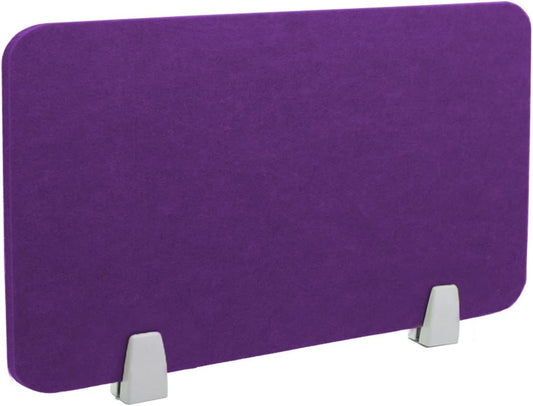 Icegrey Acoustic Desk Divider Privacy Panel Removable Sound Absorbing Desk Partition Board with 2 Clips for Student Call Centers Offices Braries Classrooms Library, Dark Purple, 19.5x15.6