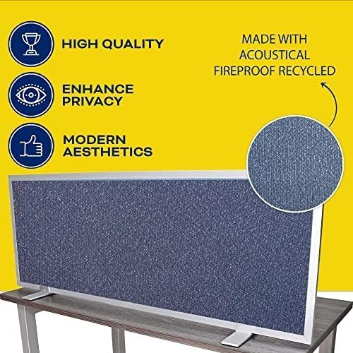 OBEX Acoustical Free Standing Privacy Screen, Cubicle Accessories Desk Privacy Panel, Desk Dividers for Office, Office Furniture Partitions Portable Sound Proof Dividers, 18" x 36", Graphite