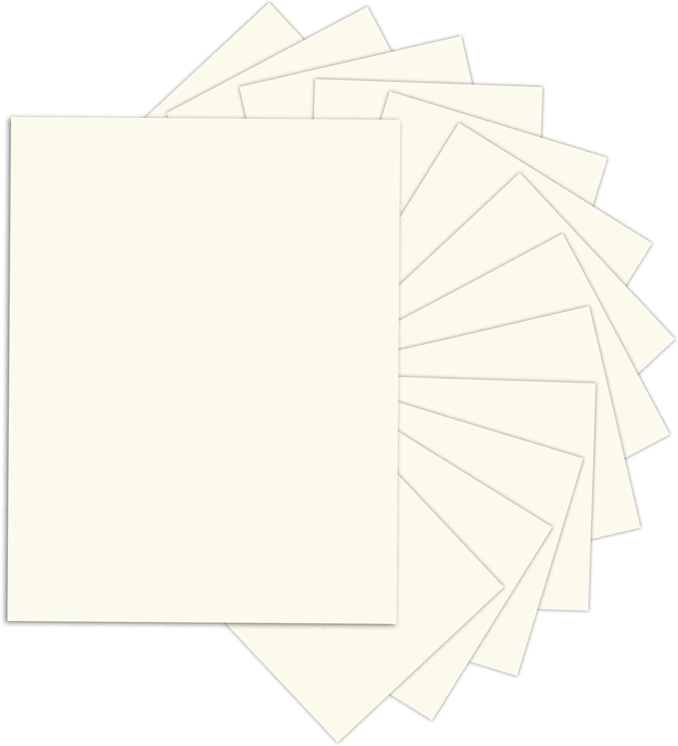 24 Sheets Cream Cardstock 8.5 x 11 Off White Paper, Goefun Ivory Card Stock Printer Paper for Cards Making, Office Printing, Certificate