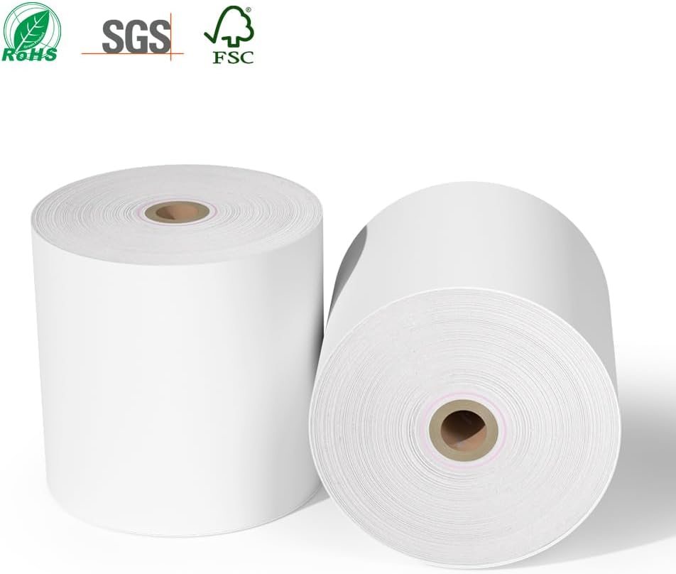 30 Rolls 3 1/8 x 230 Thermal Paper Receipt Rolls 55 GSM Premium Quality Thick paper For POS Cash Register BPA Free-Methdic
