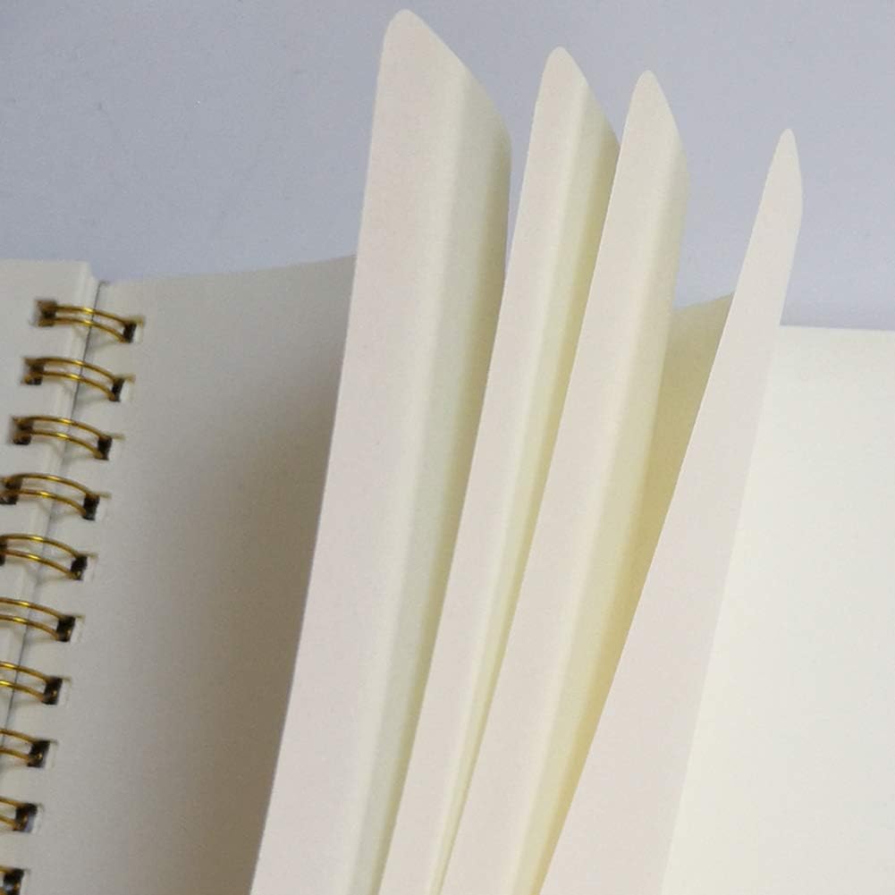 YUREE Softcover Spiral Notebook/Spiral Journal, Kraft Cover, 50 Sheets (100 Pages) Blank Pages, 10 Notebooks Per Pack, A5, 8.5" x 5.7", Brown