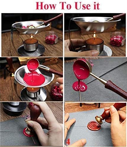 Vintage Fancy Christmas Snowflake Wax Seal Stamp Kit with Rosewood Handle - Impressive Gift Idea for Love Letters, Wedding Invitations, Parcels & Cards