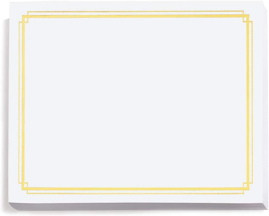 PaperDirect White Specialty Certificates, Gold Foil Border on 38lb Certificate Paper, 8.5 x 11 Inches, Laser and Inkjet Compatible, 30 Count, For School, Work, Diplomas & Award Certificates