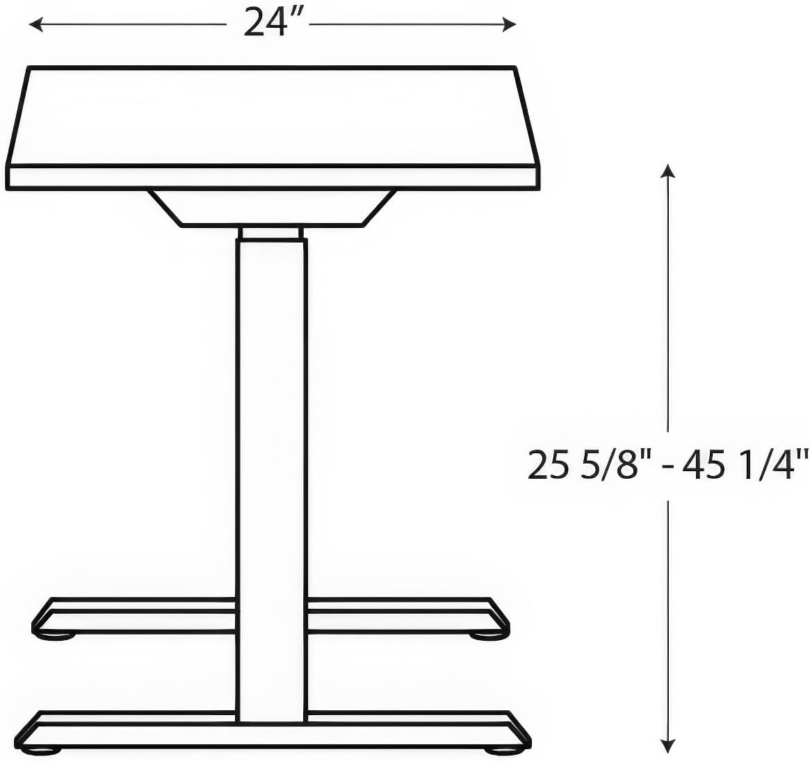 HON Coze Electric Standing Desk Adjustable Height, Coordinate Height Adjustable Desk, 48", White Top, Black Base
