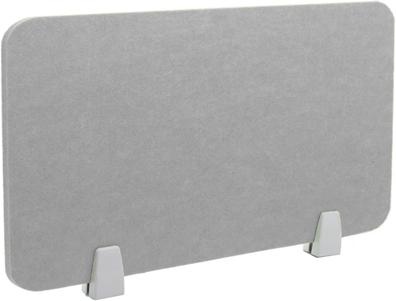 Icegrey Acoustic Desk Divider Privacy Panel Removable Sound Absorbing Desk Partition Board with 2 Clips for Student Call Centers Offices Braries Classrooms Library, Light Grey, 31.2x11.7