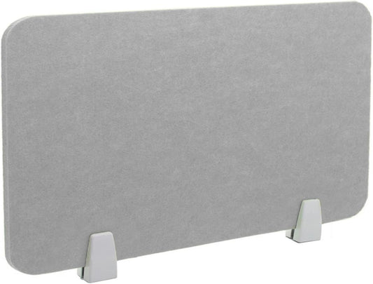Icegrey Acoustic Desk Divider Privacy Panel Removable Sound Absorbing Desk Partition Board with 2 Clips for Student Call Centers Offices Braries Classrooms Library, Light Grey, 19.5x15.6"