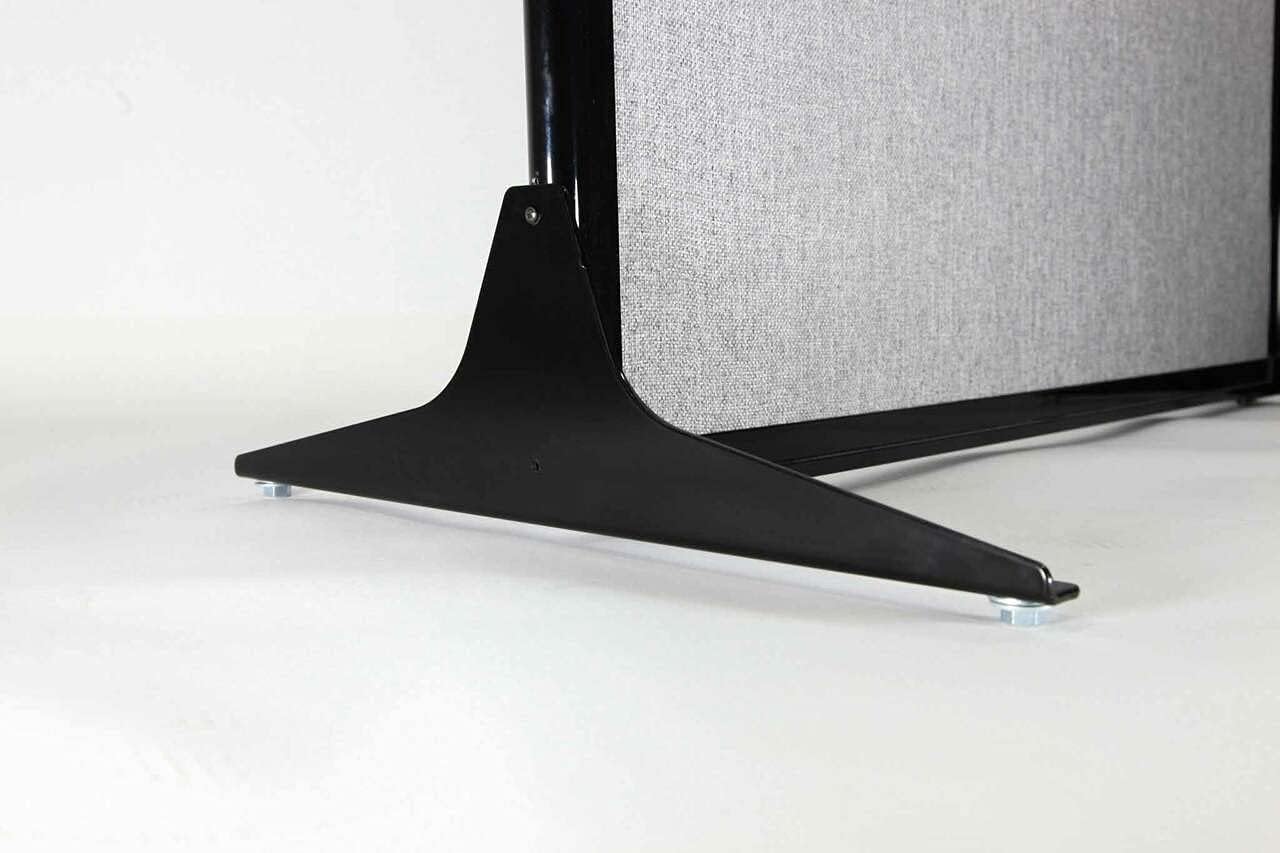 Versare Workstation Partition | Portable Wall Divider | Modern Office Cubicle | Free Standing Privacy Screen | Flexible Work Space | 99" x 70" W/Window, Caribbean Fabric Panels