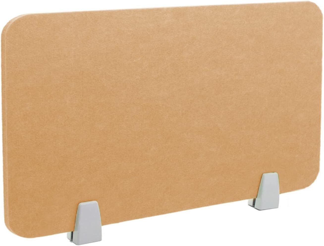 Icegrey Acoustic Desk Divider Privacy Panel Removable Sound Absorbing Desk Partition Board with 2 Clips for Student Call Centers Offices Braries Classrooms Library, Light Brown, 31.2x11.7