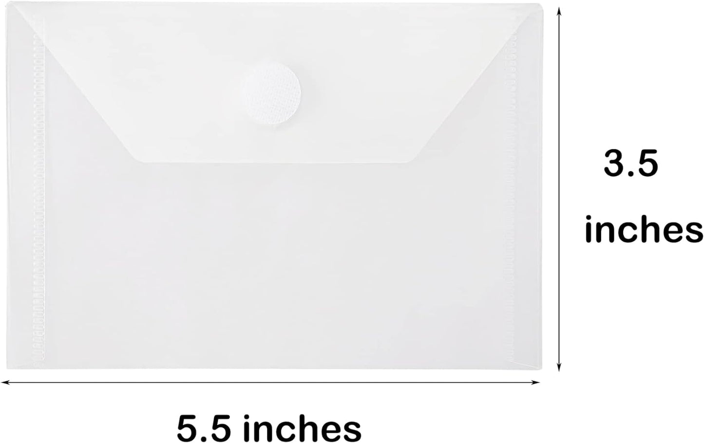 3x5 Plastic Envelopes Hook Loop Closure Coupon Receipt Storage Holder 20 Pack