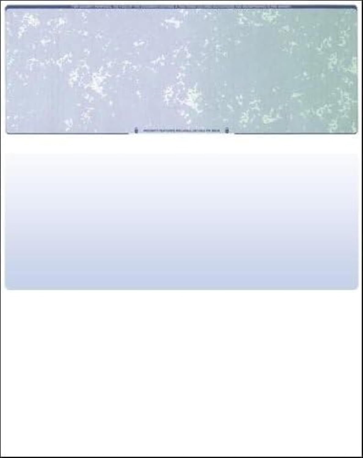 Compuchecks Blank Check Paper - 25 Pack - Computer Security Business Checks, QuickBooks & Laser Printer Compatible - Check On top, Voucher On Bottom - Check Paper Size 8 1/2-11 - Blue/Green Prismatic