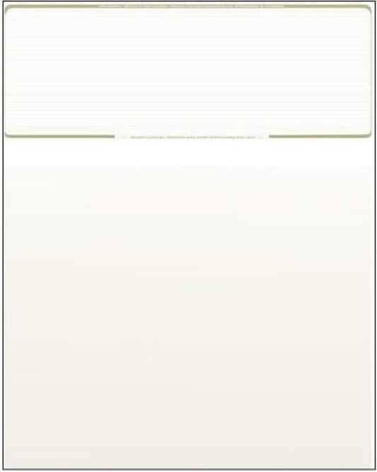 Compuchecks Check on Top Blank Check Paper - 1000 Pack, Quick-Books & Laser Printer Compatible - Security Business Checks with Voucher - 8.5" x 11" Gold Pinstripe