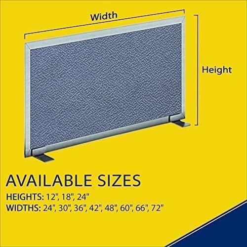 OBEX Acoustical Free Standing Privacy Screen, Cubicle Accessories Desk Privacy Panel, Desk Dividers for Office, Office Furniture Partitions Portable Sound Proof Dividers, 18" x 30", Twilight