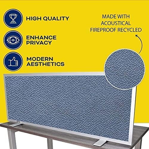 OBEX Acoustical Free Standing Privacy Screen, Cubicle Accessories Desk Privacy Panel, Desk Dividers for Office, Office Furniture Partitions Portable Sound Proof Dividers, 24" x 42", Twilight