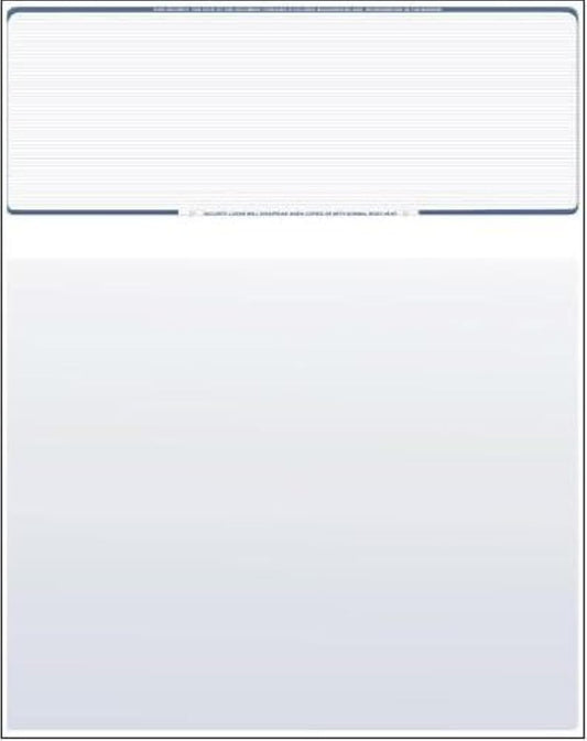 Compuchecks Check on Top Blank Check Paper - 1000 Pack, Quick-Books & Laser Printer Compatible - Security Business Checks with Voucher - 8.5" x 11" Steel Blue Pinstripe