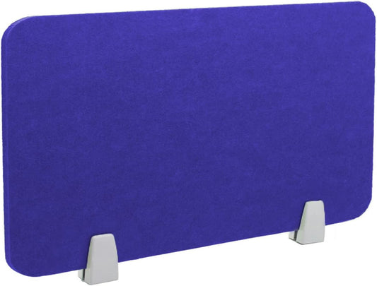 Icegrey Acoustic Desk Divider Privacy Panel Removable Sound Absorbing Desk Partition Board with 2 Clips for Student Call Centers Offices Braries Classrooms Library, Purple Blue, 31.2x11.7"