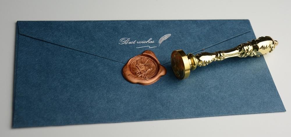 MNYR Luxury Dragon Sealing Wax Seal Stamp Vintage Custom Picture Logo Monogram Wedding Invitations Wax Sealing Stamp Red Brass Metal Peacock Handle Set