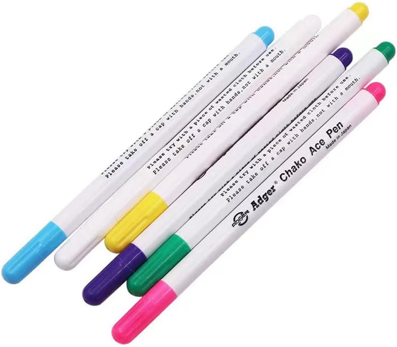 TopHomer Water Erasable Fabric Marking Pen Temporary Marking Auto-Vanishing Pen Fabric Markers Pen Colorful Water Soluble Ink for Dressmaking, Handicraft, Embroidery, Artificial Flowers(Green)