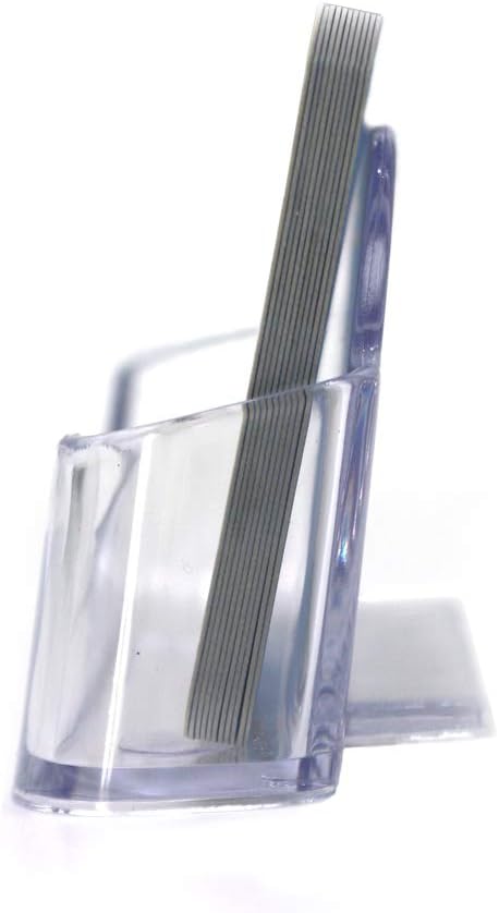 8 Pack Plastic Business Card Holder - Clear Business Card Case for Desk - Office Acrylic Business Card Stand Display