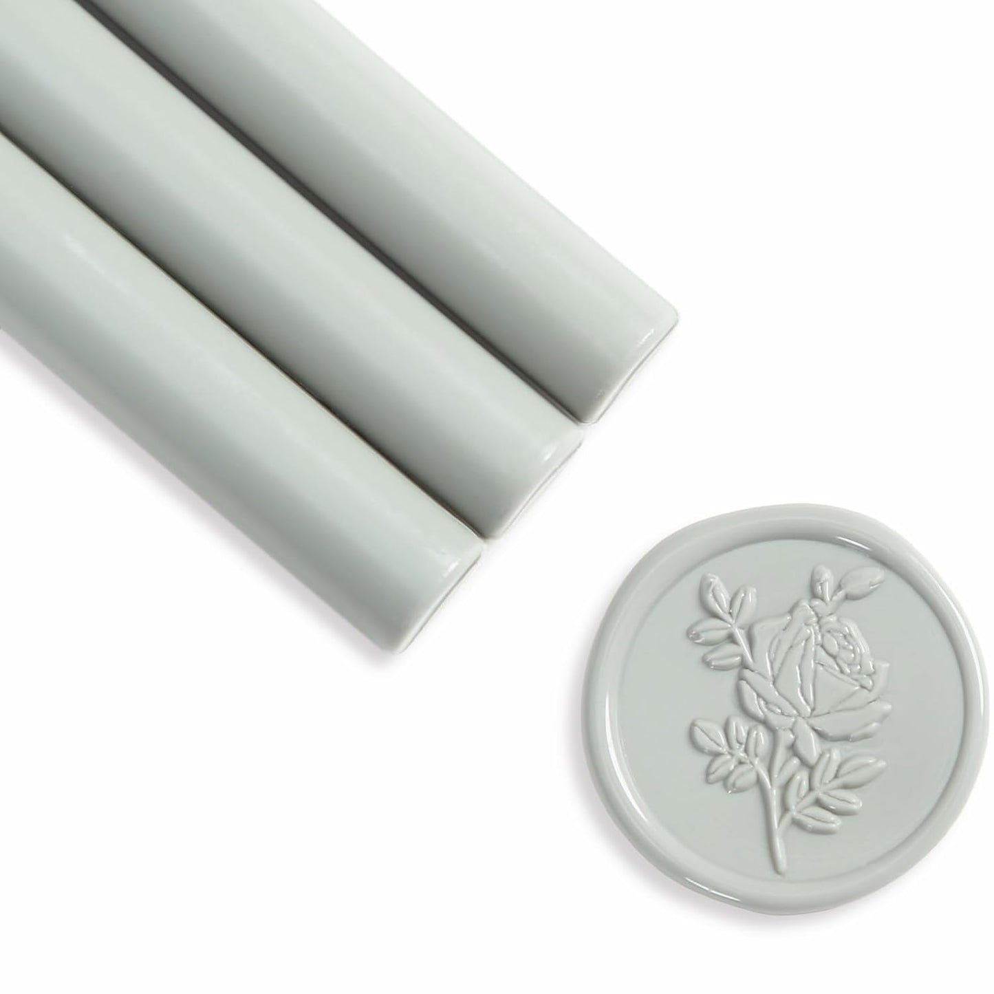 UNIQOOO Dusty Green Sealing Wax Sticks for Wax Seal Stamp - Perfect for Wedding Invitations, Cards Envelopes, Snail Mails, Wine Packages, Christmas Gift Ideas, Pack of 8