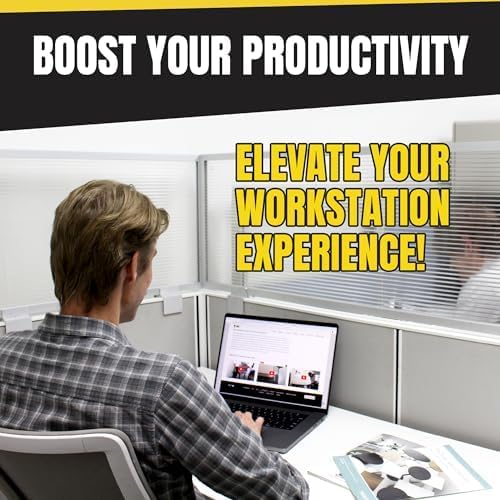 OBEX Screen Extender Polycarbonate Desk Privacy Panel & Divider for Office Cubicle, 12" x 24", Translucent