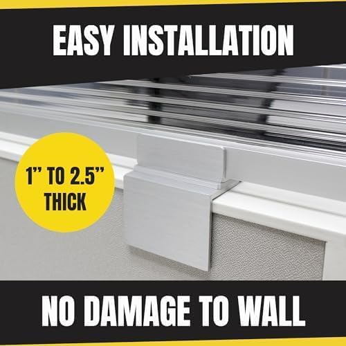 OBEX Screen Extender Polycarbonate Desk Privacy Panel & Divider for Office Cubicle, 18" x 36", Translucent