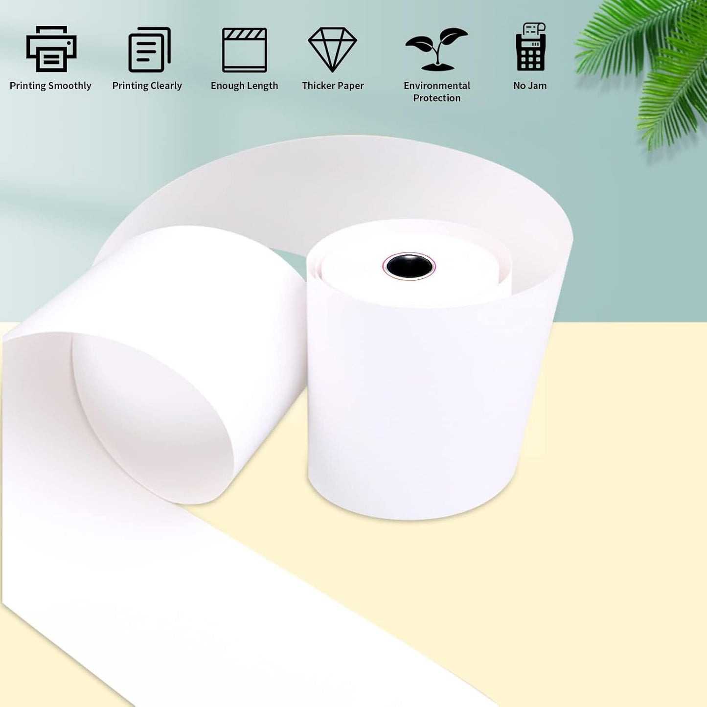 Jayard 2-1/4" X 85' Thermal Paper Rolls For Credit Card - Cash Register Rolls - Premium Register Tape Pos Thermal Printer Paper (400 Rolls)
