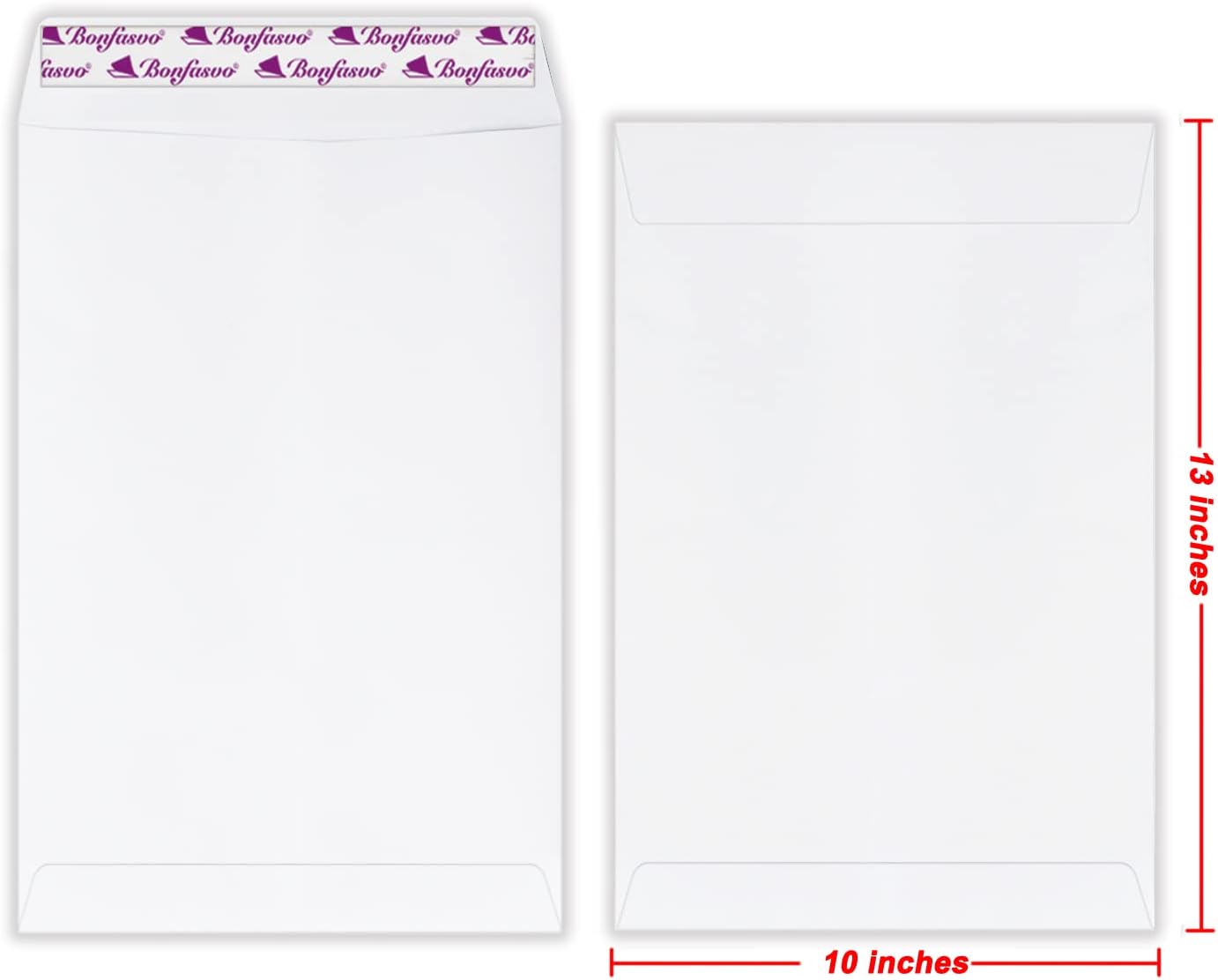 300 Pack 10x13 White Catalog Envelopes Peel & Seal Security Mailing Envelopes 120GSM Kraft Paper self Seal Envelopes for Invitations Papers Photos Documents Pictures Papers Files