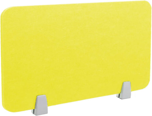 Icegrey Acoustic Desk Divider Privacy Panel Removable Sound Absorbing Desk Partition Board with 2 Clips for Student Call Centers Offices Braries Classrooms Library, Yellow, 39x11.7