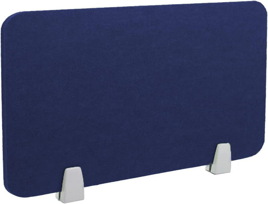 Icegrey Acoustic Desk Divider Privacy Panel Removable Sound Absorbing Desk Partition Board with 2 Clips for Student Call Centers Offices Braries Classrooms Library, Dark Blue, 15.6x15.6