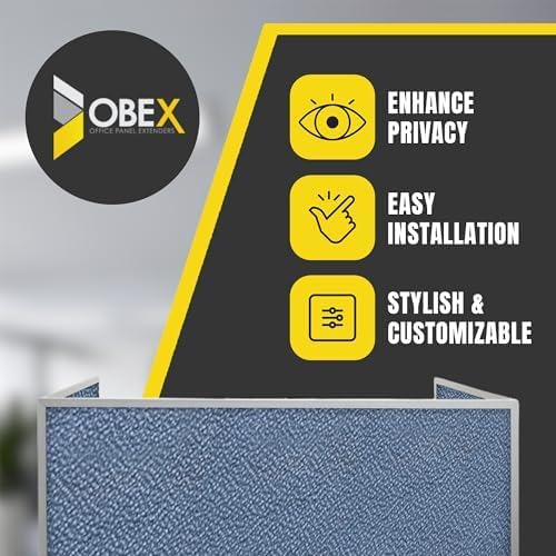 OBEX Acoustic Mounted Screen Privacy Panel Table Top Separator, Sound Blocking Desk Divider (Twilight, 24" X 36")