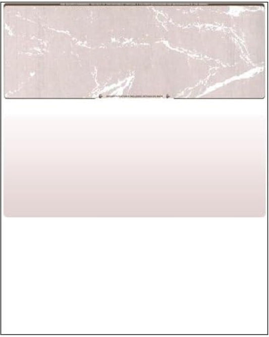 Compuchecks Top Blank Check Paper - 1000 Pack, Quick-Books & Laser Printer Compatible - Security Business Checks with Voucher - 8.5" x 11" Brown Marble