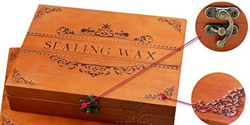 Vintage Alphabet Initial R Wax Seal Sealing Stamp Sealing Wax Sticks Spoon Wood Box Set Classical Old-Fashioned Antique Alphabet Invitation Package Seal Wax Stamp Box Kit