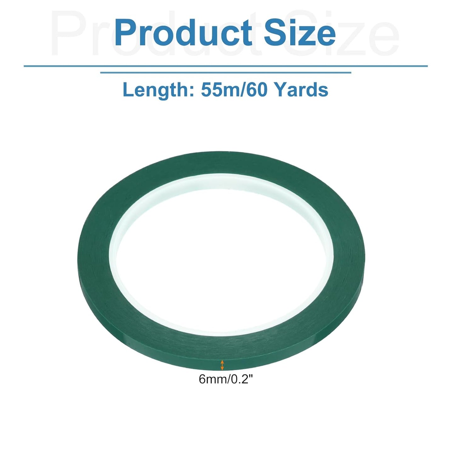 uxcell 1/4" x 60 Yard Graphic Tape Whiteboard Grid Marking Tape Pinstripe Chart Line, Green
