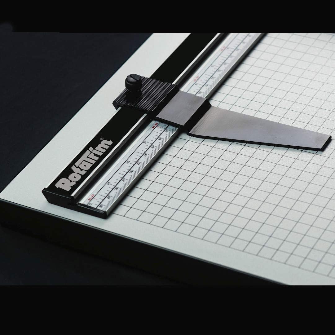 Rotatrim Pro 18 Inch Cut Professional Paper Cutter/Trimmer Precision Rotary Trimmer with Self-Sharpening Precision Steel Blades & Twin Stainless Steel Guide Rails (RCPRO18i)