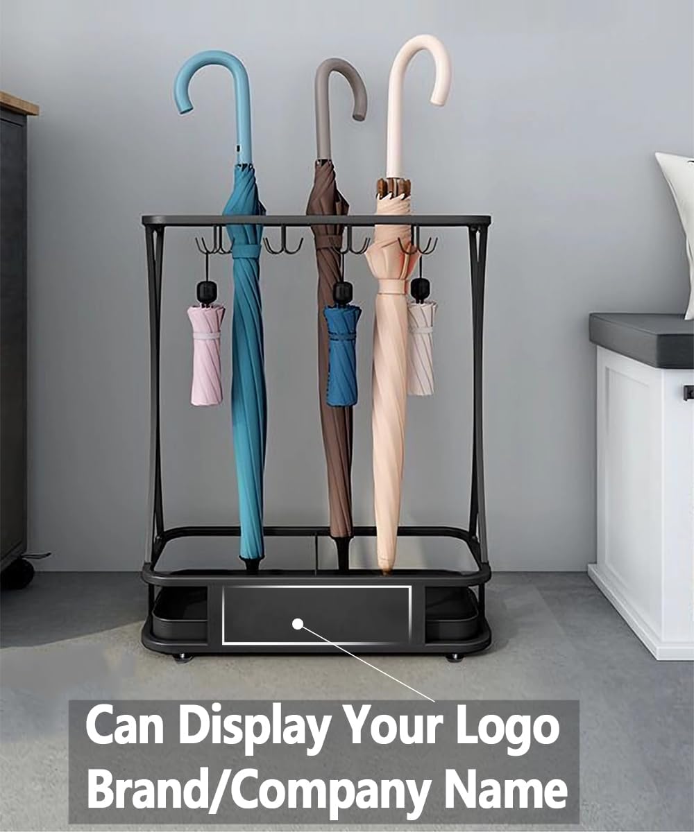 GeLive Umbrella Holder Entryway Umbrella Display Stand Rack Umbrella Container Cane Rack Walking Stick Stand Golf Club Organizer Metal Home Office Patio Decor Indoor Outdoor Stored 31 Umbrellas