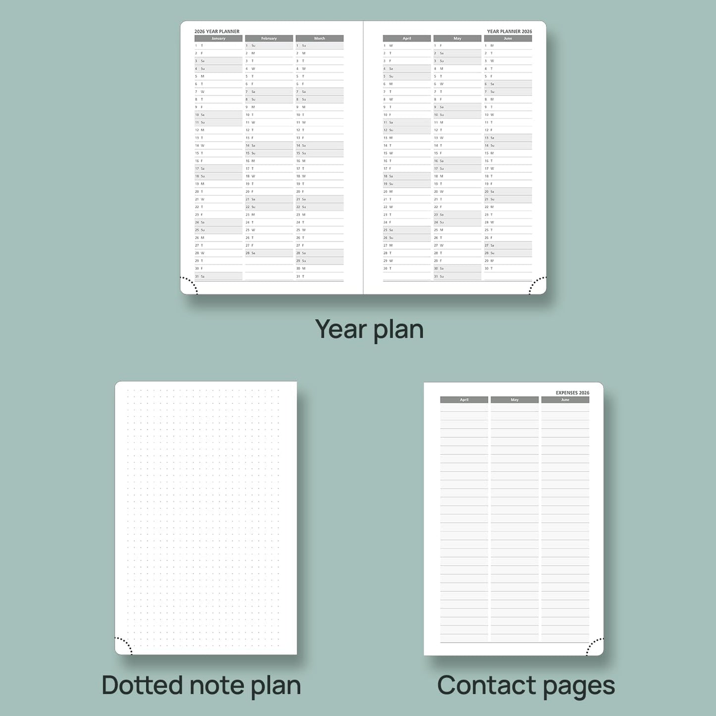 POPRUN 2025-2026 Daily Planner One Page Per Day (Medium - 5.75'' x 8.5'') - Academic Calendar (July 2025 - June 2026), 2025 Day Appointment Book with Monthly Tabs, Hardcover - Orange