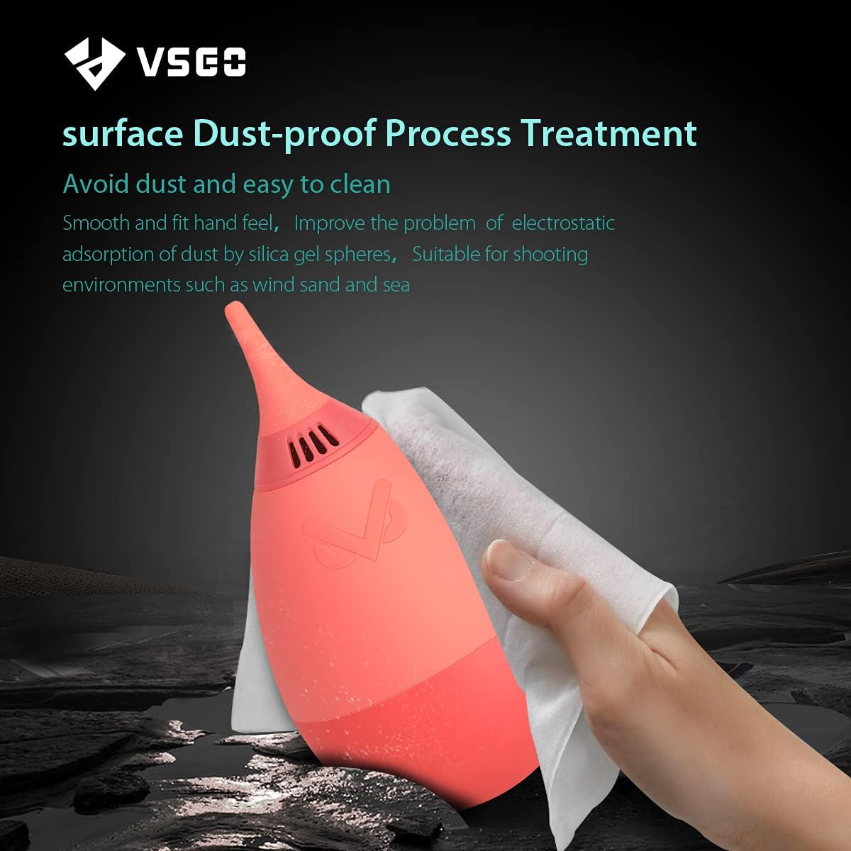 VSGO Camera Air Blower with Filter Compressed Air for for Nikon, Sony, Canon Lens and Sensor Cleaning, Tumbler Design Orange (V-B011E)
