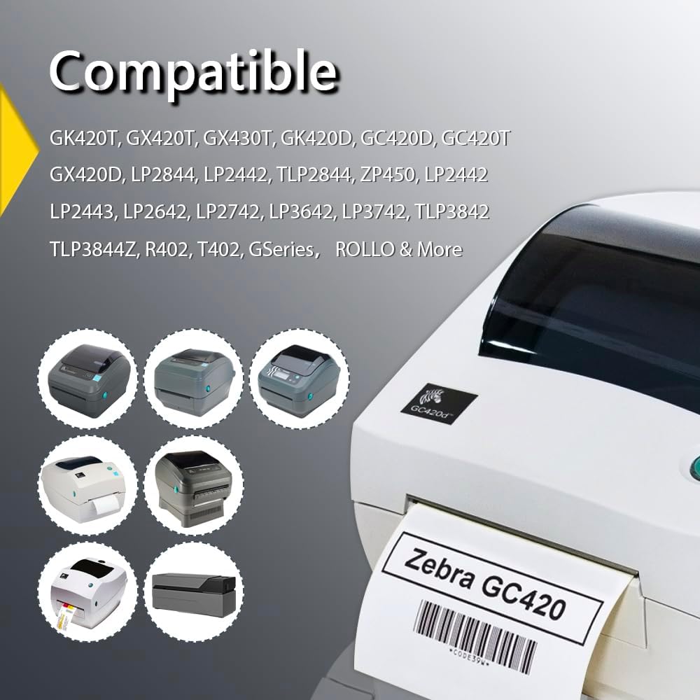 BETCKEY - 2.25" x 1" (57 mm x 25 mm) File Folder & Multipurpose Labels Compatible with Zebre/Rollo Label Printer,Premium Adhesive & Perforated [20 Rolls, 30000 Labels]